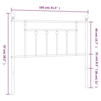 Kopfteil Metall Schwarz 100 cm