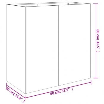 Pflanzkübel 80x40x80 cm Cortenstahl