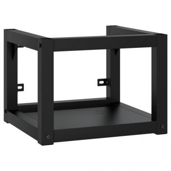 Badezimmer Wand-Waschtischgestell Schwarz 40x38x31 cm Eisen