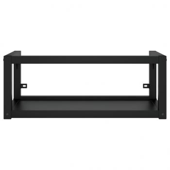 Badezimmer Wand-Waschtischgestell Schwarz 79x38x31 cm Eisen