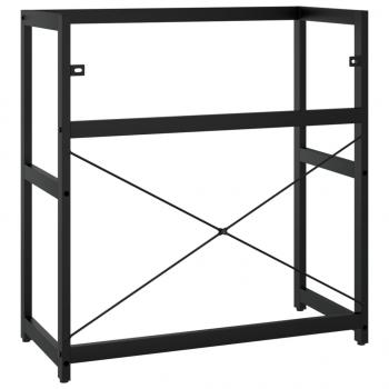 Badezimmer Waschtischgestell Schwarz 79x38x83 cm Eisen