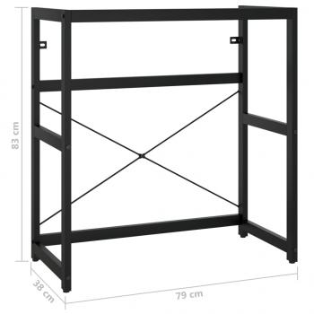 Badezimmer Waschtischgestell Schwarz 79x38x83 cm Eisen