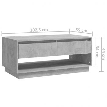 Couchtisch Betongrau 102,5x55x44 cm Holzwerkstoff