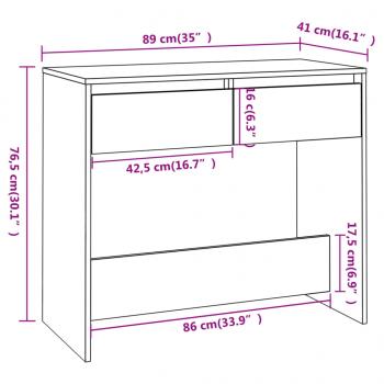 Konsolentisch Weiß 89x41x76,5 cm Holzwerkstoff