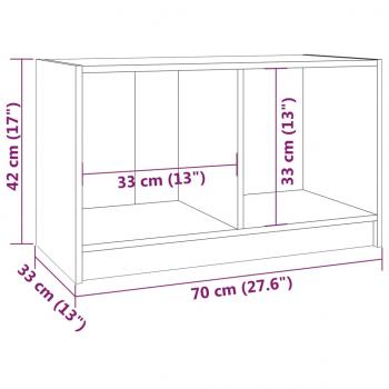 TV-Schrank Weiß 70x33x42 cm Massivholz Kiefer