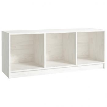 TV-Schrank Weiß 104x33x41 cm Massivholz Kiefer