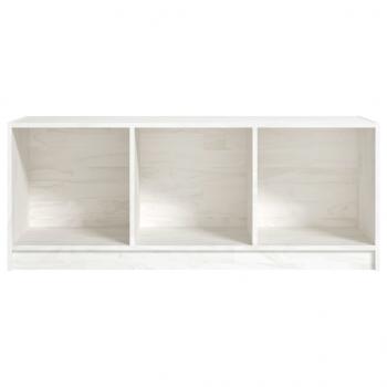 TV-Schrank Weiß 104x33x41 cm Massivholz Kiefer