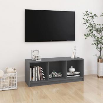 ARDEBO.de - TV-Schrank Grau 104x33x41 cm Massivholz Kiefer