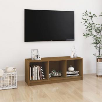 ARDEBO.de - TV-Schrank Honigbraun 104x33x41 cm Massivholz Kiefer