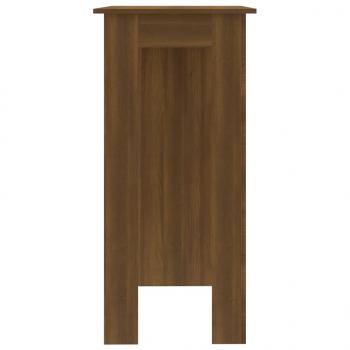 Bartisch mit Regal Braun Eiche 102x50x103,5 cm Holzwerkstoff