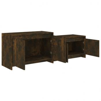 TV-Schrank Räuchereiche 146,5x35x50 cm Holzwerkstoff