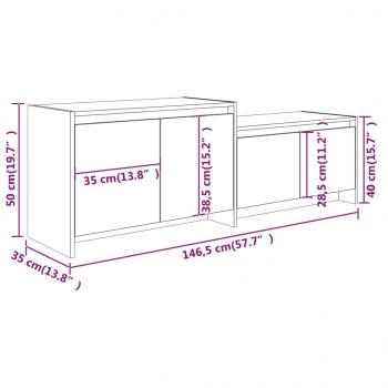 TV-Schrank Räuchereiche 146,5x35x50 cm Holzwerkstoff