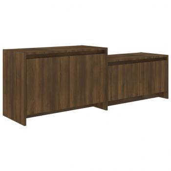 TV-Schrank Braun Eichen-Optik 146,5x35x50 cm Holzwerkstoff