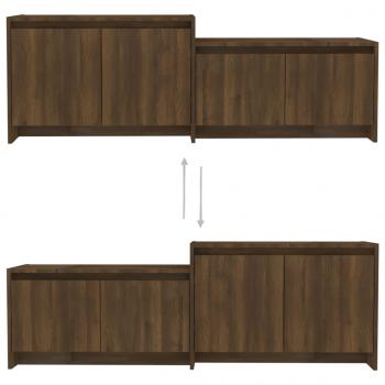 TV-Schrank Braun Eichen-Optik 146,5x35x50 cm Holzwerkstoff