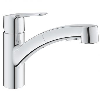 ARDEBO.de GROHE QuickFix Start Einhebelmischer, 1/2", herausziehbaren Dual-Brause, chrom (30531001)