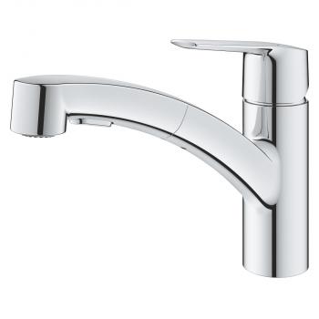 GROHE QuickFix Start Einhebelmischer, 1/2", herausziehbaren Dual-Brause, chrom (30531001)