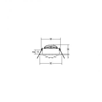 Brumberg LED-Einbaustrahler, 7W, 740lm, 3000K, chrom (12361023)