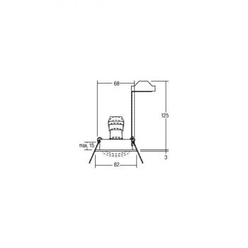 Brumberg Einbaustrahler GU10, 50W, weiß (36143070)