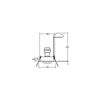 Brumberg Einbaustrahler GU10, 50W, weiß (36143070)