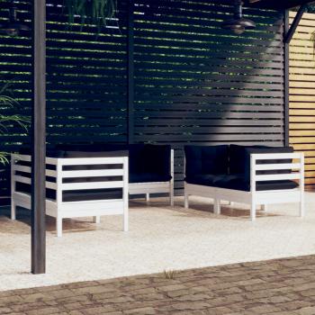 ARDEBO.de - 6-tlg. Garten-Lounge-Set mit Kissen Massivholz Kiefer