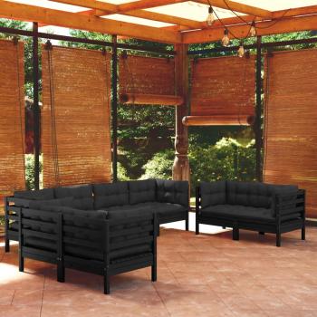 ARDEBO.de - 8-tlg. Garten-Lounge-Set mit Kissen Kiefer Massivholz