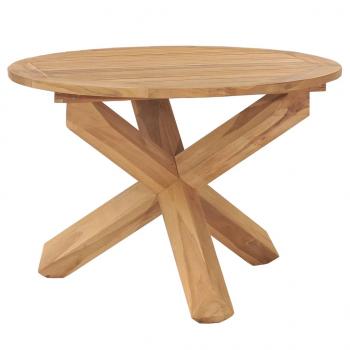 ARDEBO.de - Garten-Esstisch Ø110x75 cm Massivholz Teak