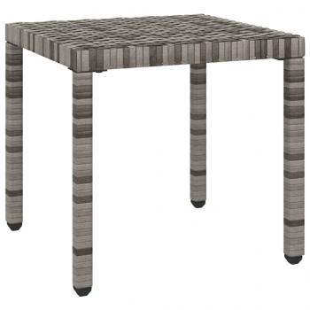 Sonnenliegen 2 Stk. mit Tisch Poly Rattan Grau