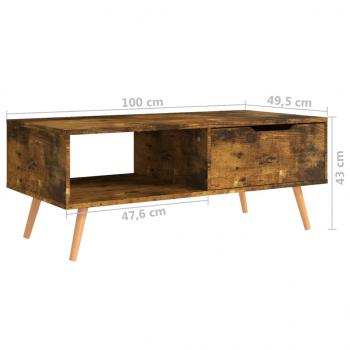 Couchtisch Räuchereiche 100x49,5x43 cm Holzwerkstoff