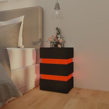 LED-Nachttisch Schwarz 45x35x67 cm Holzwerkstoff