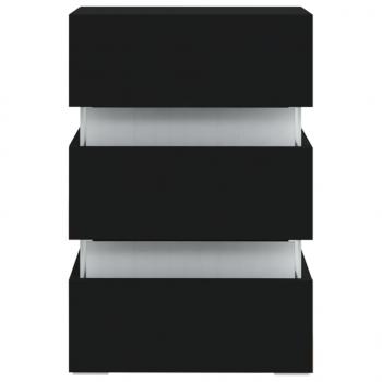 LED-Nachttisch Schwarz 45x35x67 cm Holzwerkstoff