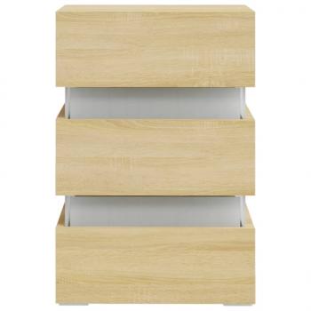 LED-Nachttisch Sonoma-Eiche 45x35x67 cm Holzwerkstoff