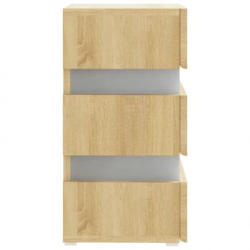 LED-Nachttisch Sonoma-Eiche 45x35x67 cm Holzwerkstoff