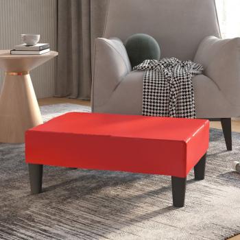 ARDEBO.de - Fußhocker Rot 78x56x32 cm Kunstleder 