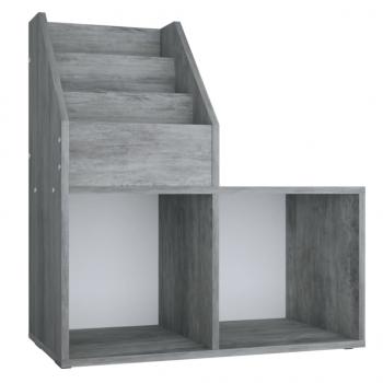 Kinder-Bücherregal Betongrau 71x30x78,5 cm Holzwerkstoff