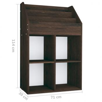 Kinder-Bücherregal Räuchereiche 71x30x114 cm Spanplatte