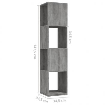 Drehregal Betongrau 34,5x34,5x75,5 cm Holzwerkstoff