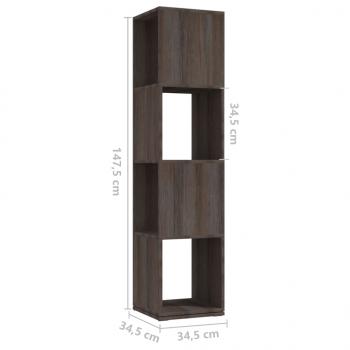 Drehregal Grau und Sonoma-Eiche 34,5x34,5x75,5 cm Holzwerkstoff