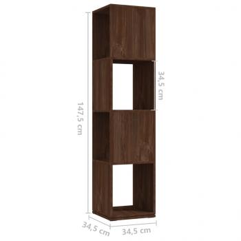 Drehregal Braun Eiche-Optik 34,5x34,5x75,5 cm Holzwerkstoff