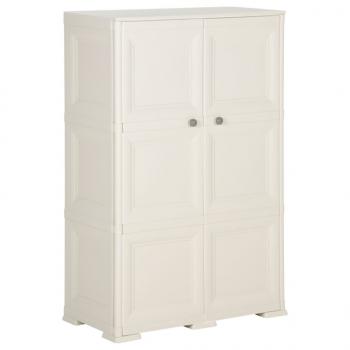 ARDEBO.de - Kunststoffschrank 79x43x125 cm Holzdesign Vanilleeis