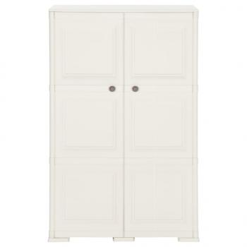 Kunststoffschrank 79x43x125 cm Holzdesign Angora-Weiß