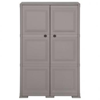 Kunststoffschrank 79x43x125 cm Holzdesign Grau