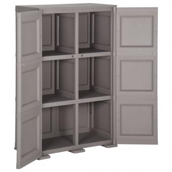 Kunststoffschrank 79x43x125 cm Holzdesign Grau