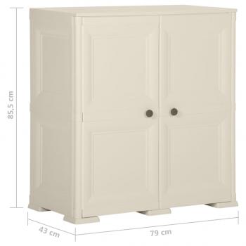 Kunststoffschrank 79x43x85,5 cm Holzdesign Vanilleeis