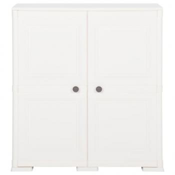 Kunststoffschrank 79x43x85,5 cm Holzdesign Angora-Weiß