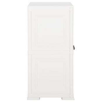 Kunststoffschrank 79x43x85,5 cm Holzdesign Angora-Weiß