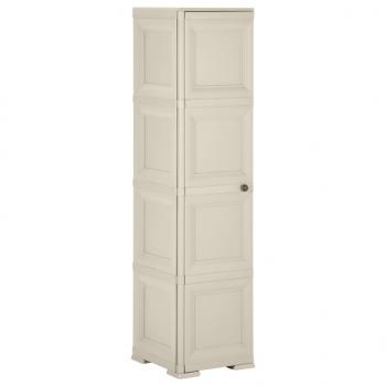 ARDEBO.de - Kunststoffschrank 40x43x164 cm Holzdesign Vanilleeis