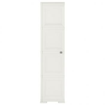 Kunststoffschrank 40x43x164 cm Holzdesign Angora-Weiß