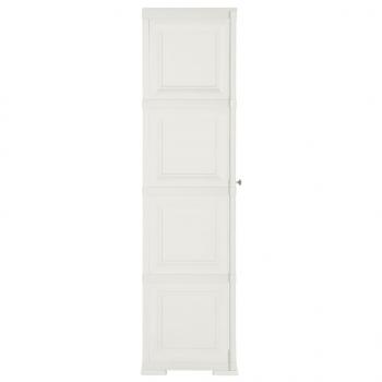 Kunststoffschrank 40x43x164 cm Holzdesign Angora-Weiß