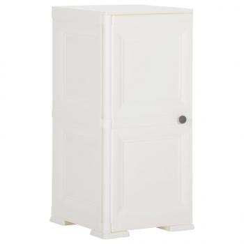 ARDEBO.de - Kunststoffschrank 40x43x85,5 cm Holzdesign Angora-Weiß