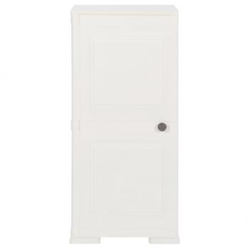 Kunststoffschrank 40x43x85,5 cm Holzdesign Angora-Weiß